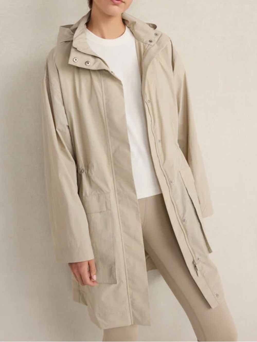 LOFT Haven Well Within Taupe Lightweight Anorak Coat, Size M, NWT